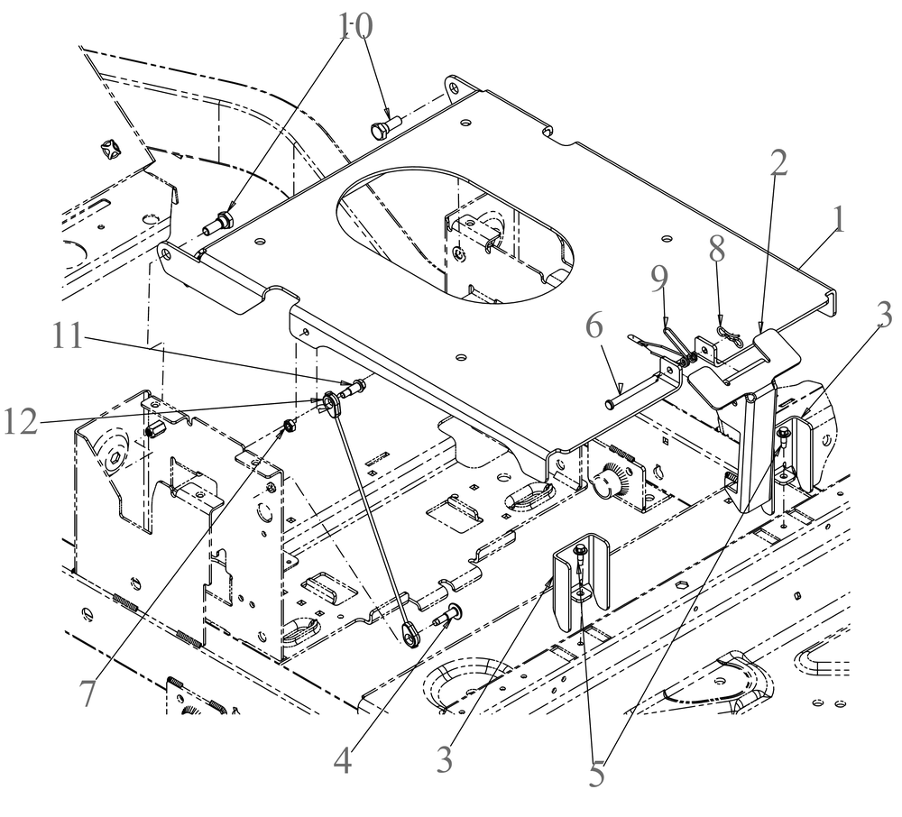 Seat Pan Diagram and Parts List for ZTX6-60KH (47RTAHA8010)(2020) Cub Cadet Lawn Tractor